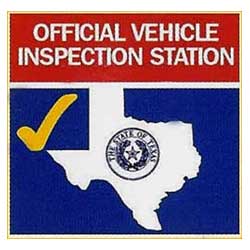 Official Texas Vehicle Inspection Station badge